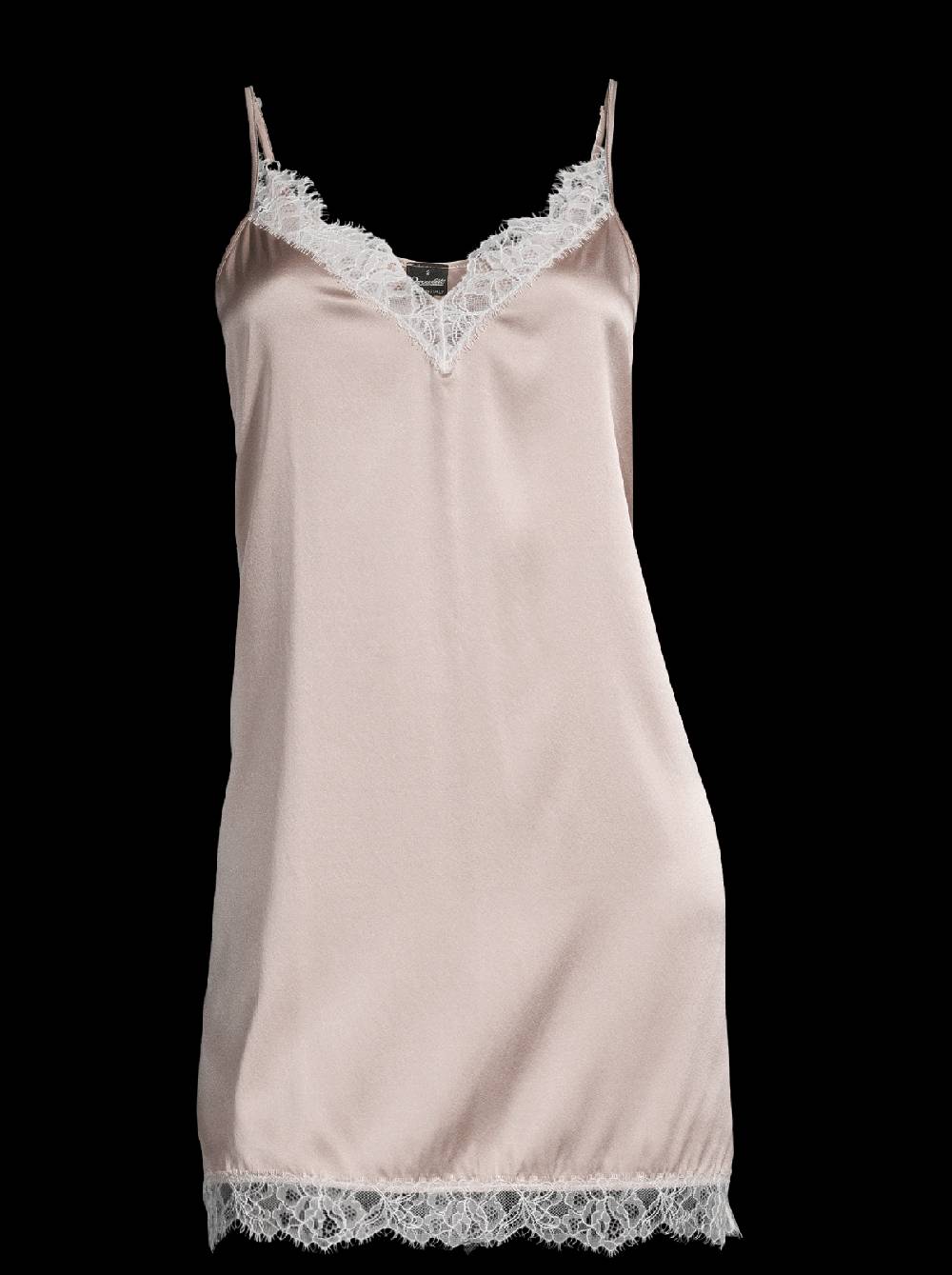 Oscalito Babydoll in seta elasticizzata con pizzo chantilly 10336 Negozi Online