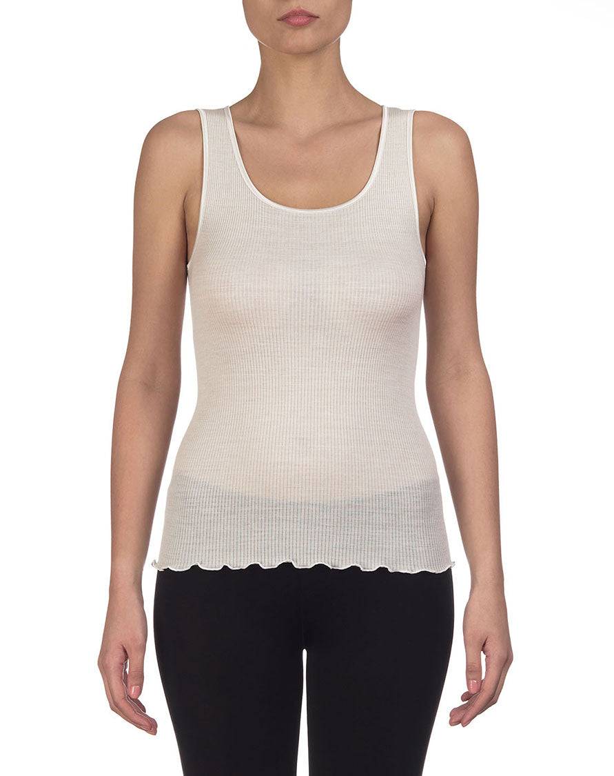 Oscalito Top in lana e seta con bordatura in raso 3422 Presa