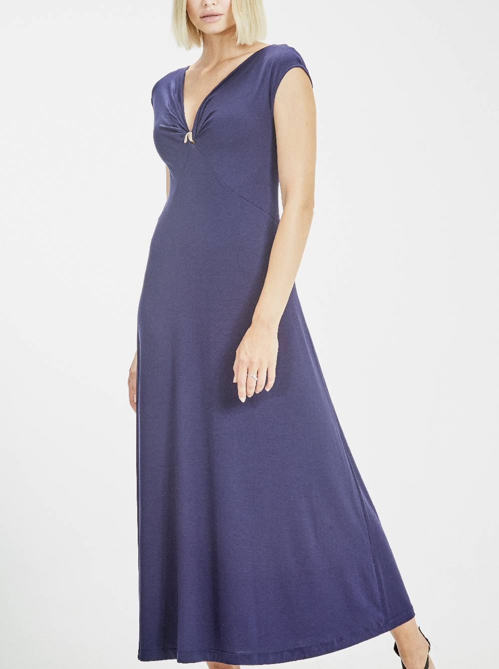 Oscalito Maxi abito scollo a V senza maniche in Micromodal 1383 Shopping Online