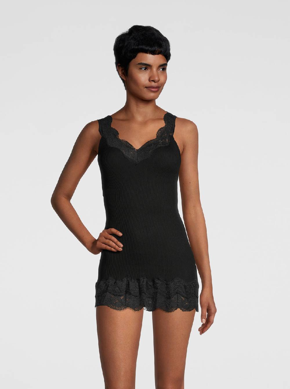 Oscalito Filoscozia Babydoll Canotta con Pizzo Leavers 7006 Pezzi Unici