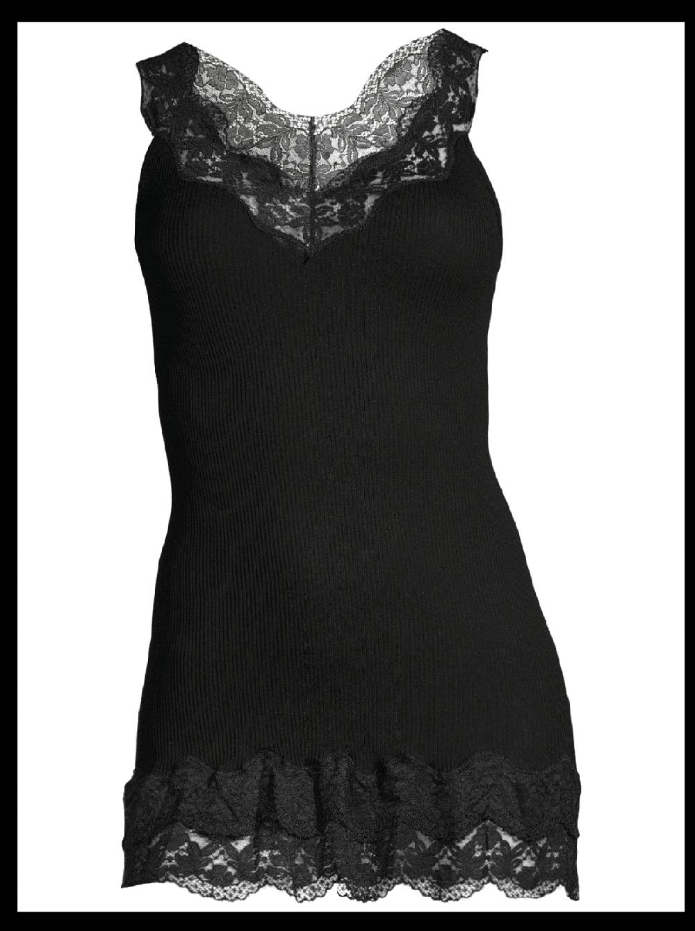 Oscalito Filoscozia Babydoll Canotta con Pizzo Leavers 7006 Pezzi Unici