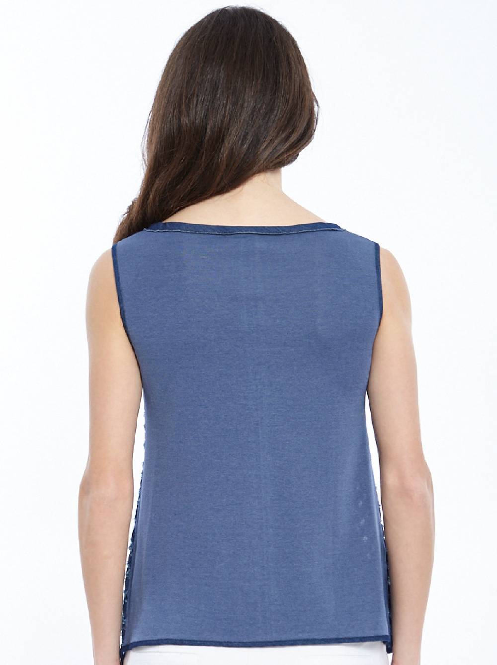 Oscalito Canotta Filoscozia® con denim laserato 4602 Prezzo Ridotto