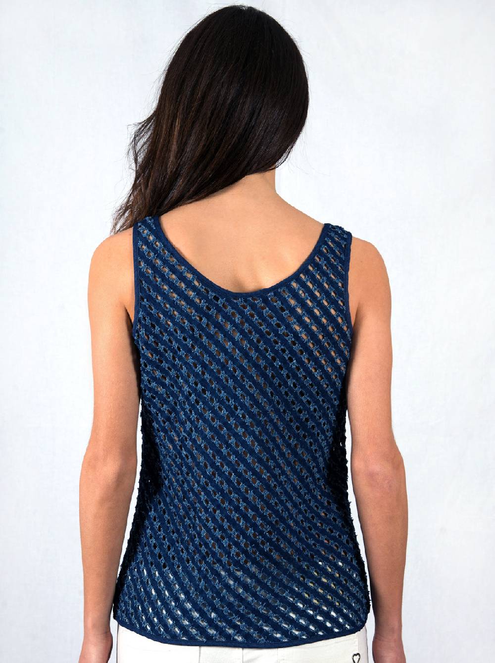 Oscalito Canotta in misto cotone denim laserato 4600 Convenienza