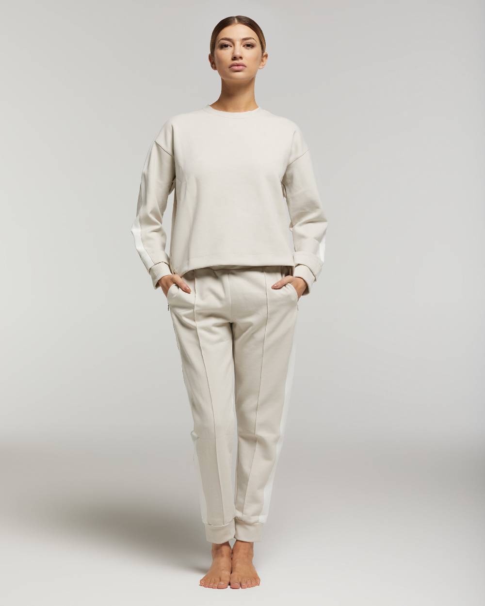 ﻿Pompea Set Completo Tuta donna Freetime (Beige) Sottocosto