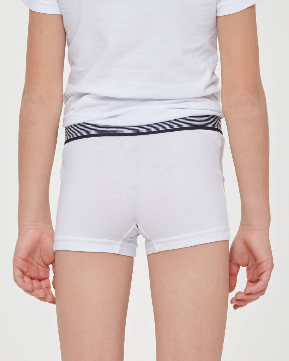 Pompea Boxer bimbo in cotone organico con elastico a righe Saldi