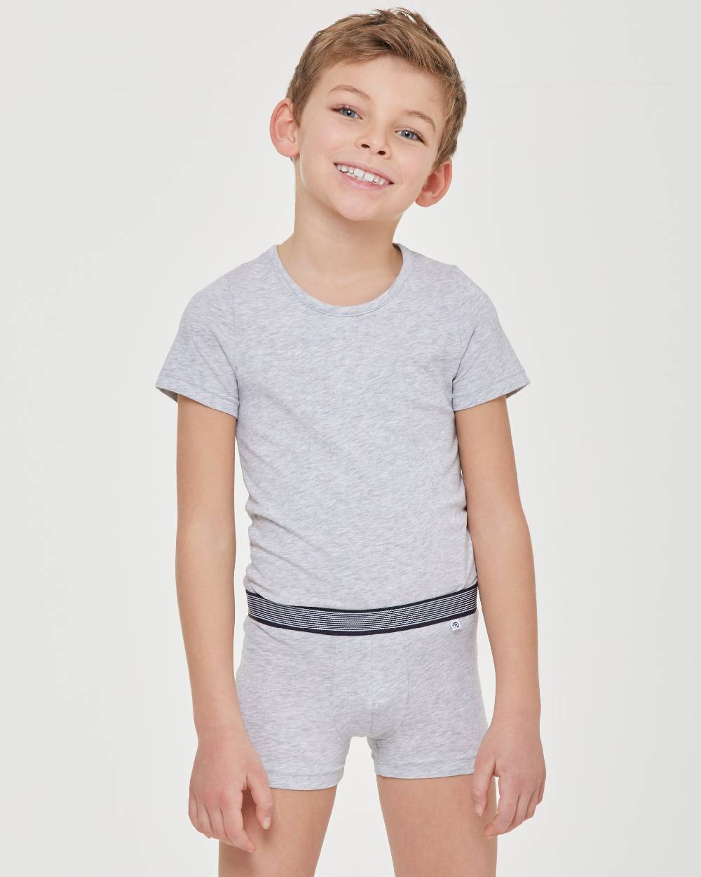 Pompea Boxer bimbo in cotone organico con elastico a righe Offerte