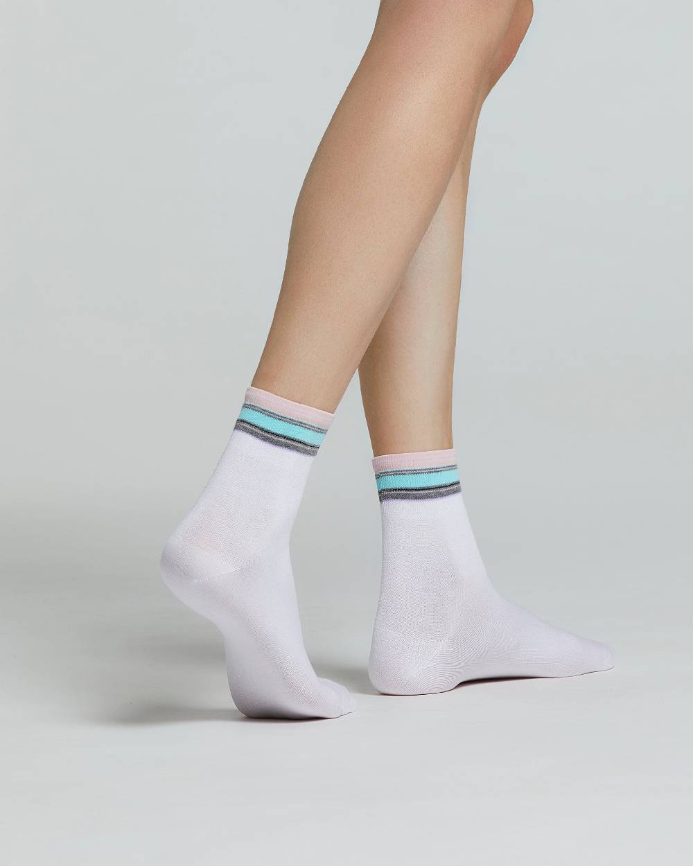 Pompea CALZA COTONE STERLIZIA FANTASIA A RIGHE MULTICOLOR Prezzo Ridotto