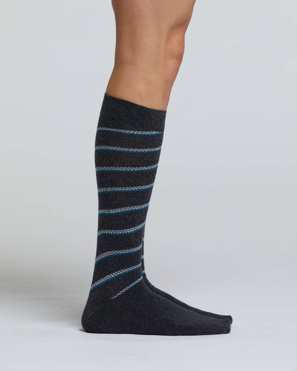 Pompea CALZA LUNGA COTONE CIPRESSO MOTIVO RIGHE DI POIS Saldi Di Fabbrica