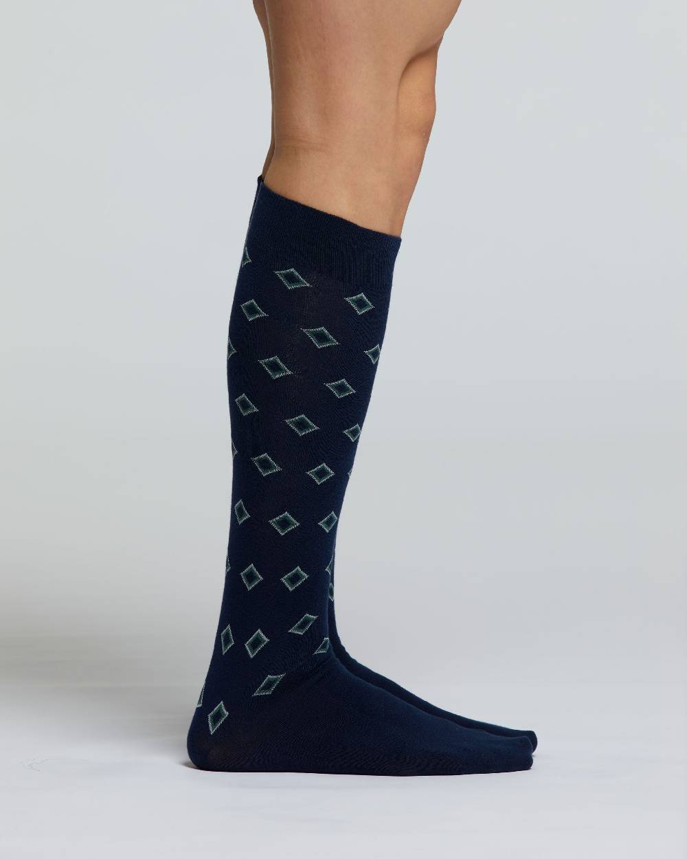 Pompea CALZA LUNGA COTONE CRISPINO MOTIVO A ROMBI 2025