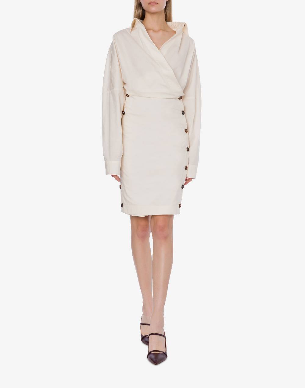 Philosophy Di Lorenzo Serafini Abito in cotone stretch con bottoni Hotsell