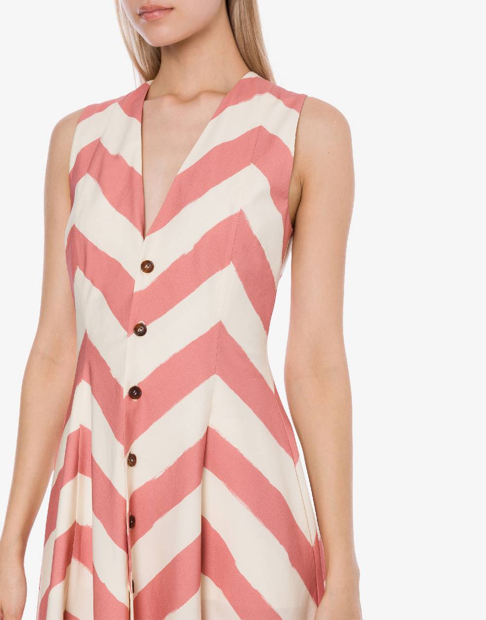 Philosophy Di Lorenzo Serafini Abito chemisier a righe in cotone stretch Saldi Di Fabbrica