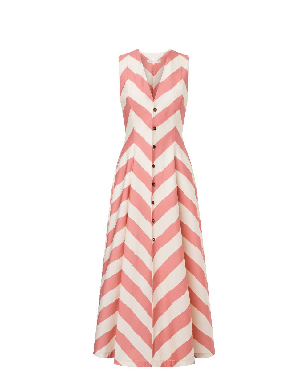 Philosophy Di Lorenzo Serafini Abito chemisier a righe in cotone stretch Saldi Di Fabbrica