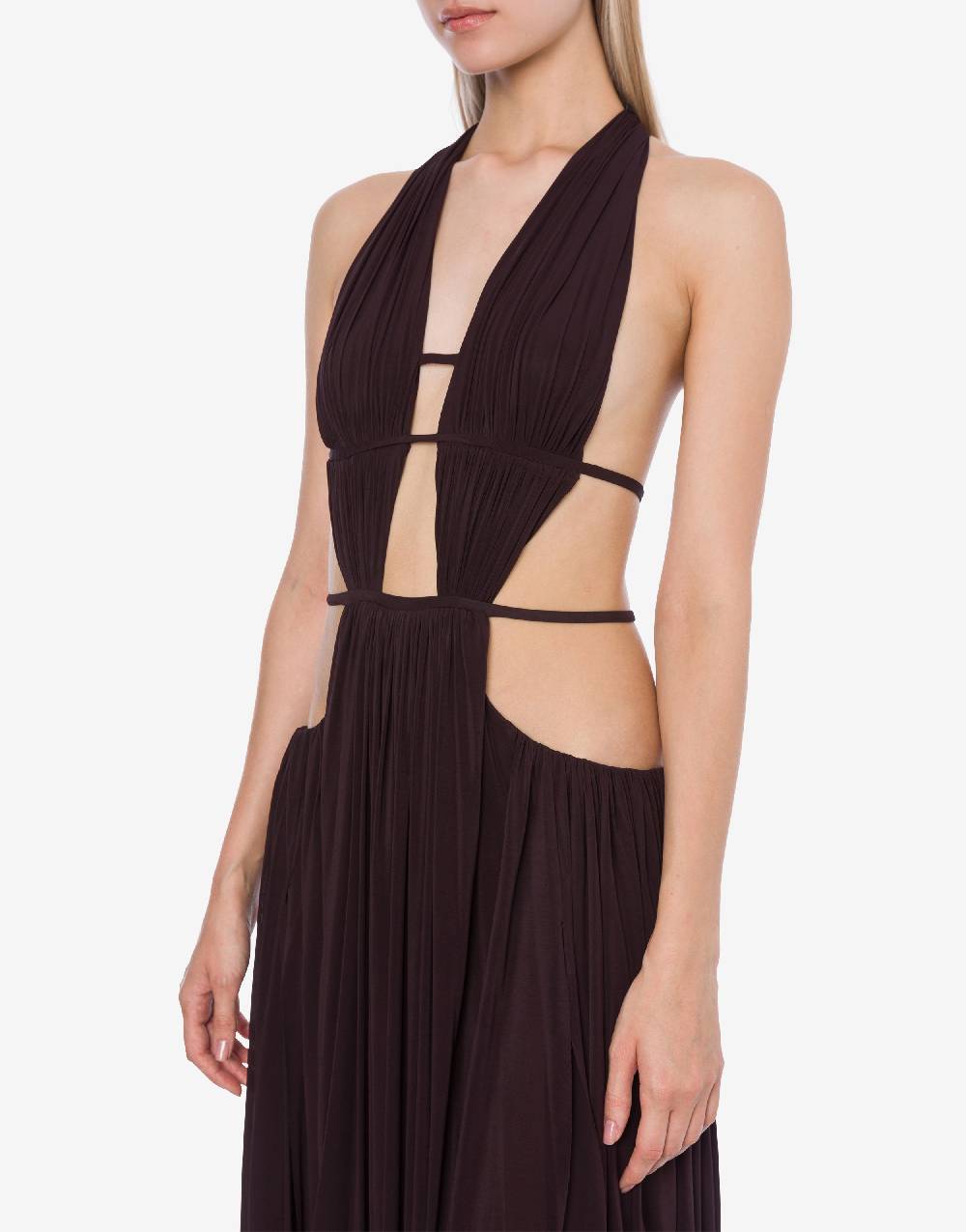 Philosophy Di Lorenzo Serafini Abito in jersey drappeggiato con cut-out 2025