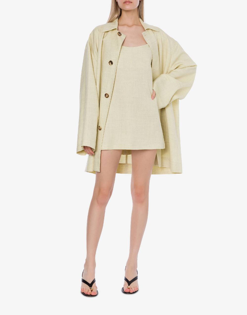 Philosophy Di Lorenzo Serafini Minidress in tela misto lino Qualità