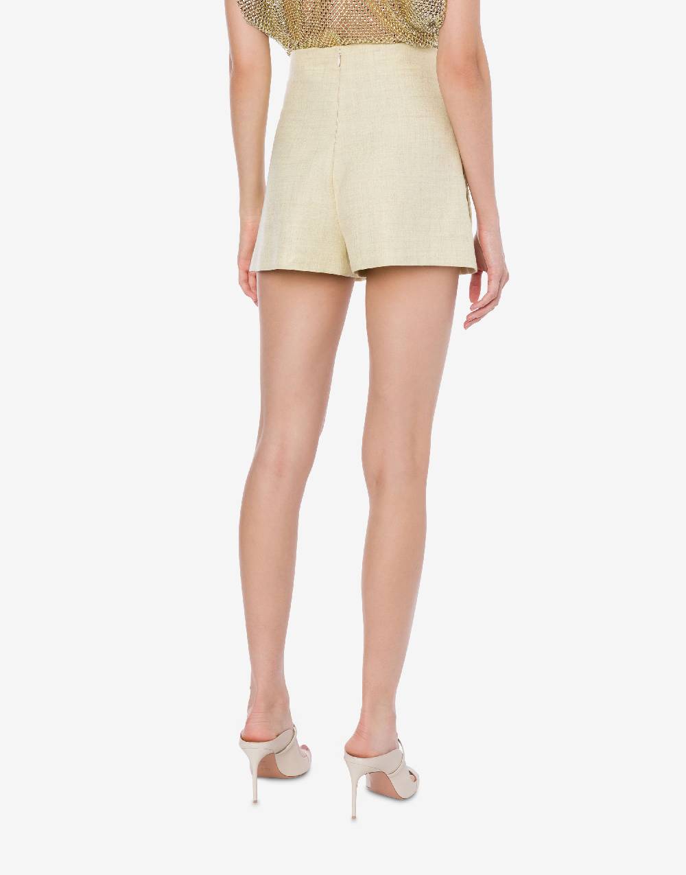 Philosophy Di Lorenzo Serafini Short in tela di misto lino In Vendita