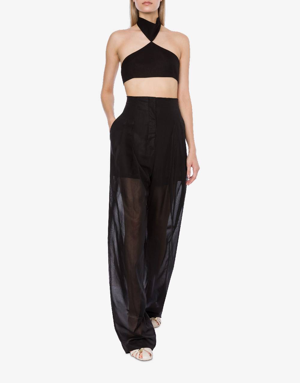 Philosophy Di Lorenzo Serafini Pantalone ampio in voile di lana Vendita Calda