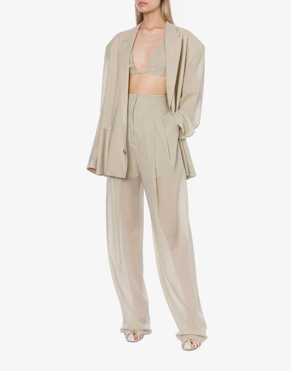 Philosophy Di Lorenzo Serafini Pantalone ampio in voile di lana Comprare a buon mercato