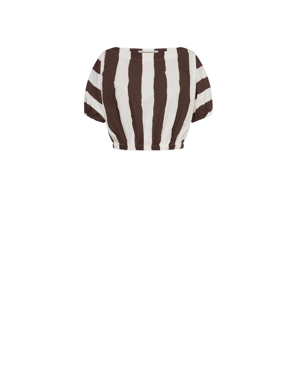 Philosophy Di Lorenzo Serafini Blusa crop a righe in cotone stretch I Più Venduti