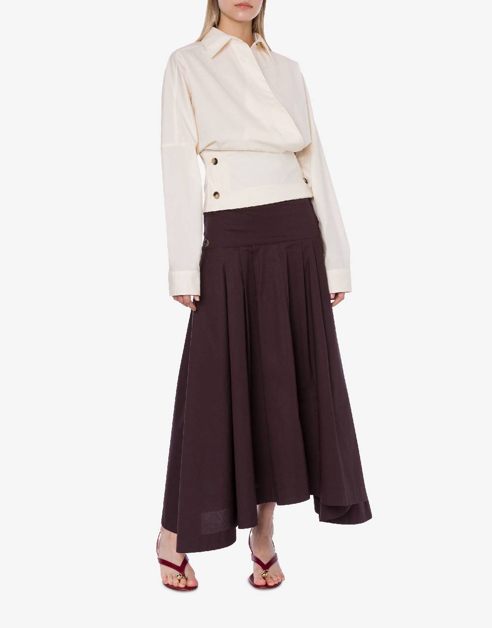 Philosophy Di Lorenzo Serafini Camicia in cotone stretch con bottoni In Saldo
