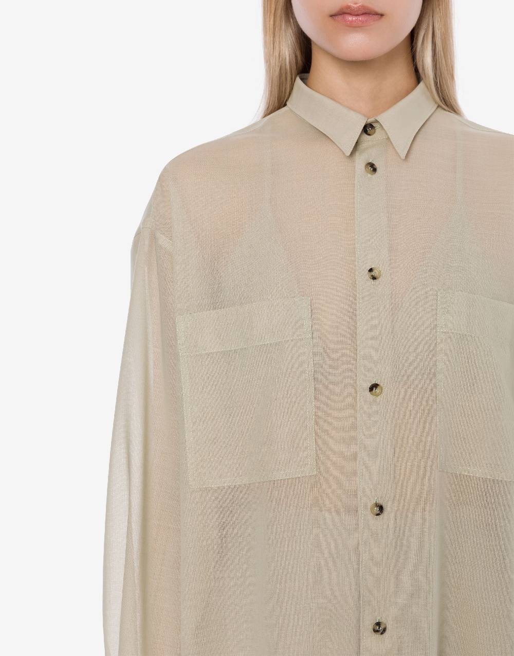 Philosophy Di Lorenzo Serafini Camicia oversize in voile di lana Moda