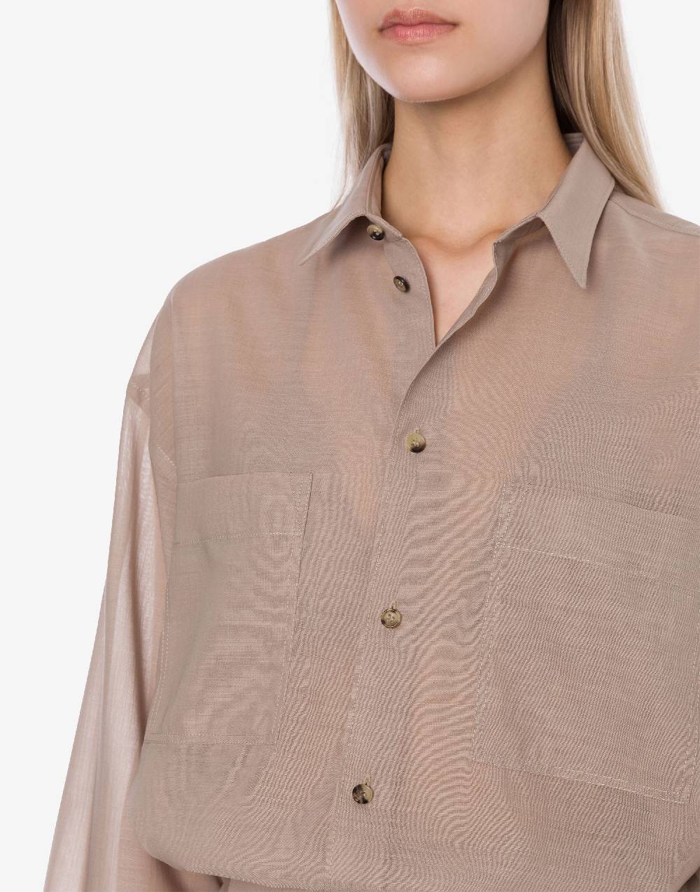 Philosophy Di Lorenzo Serafini Camicia oversize in voile di lana 2025