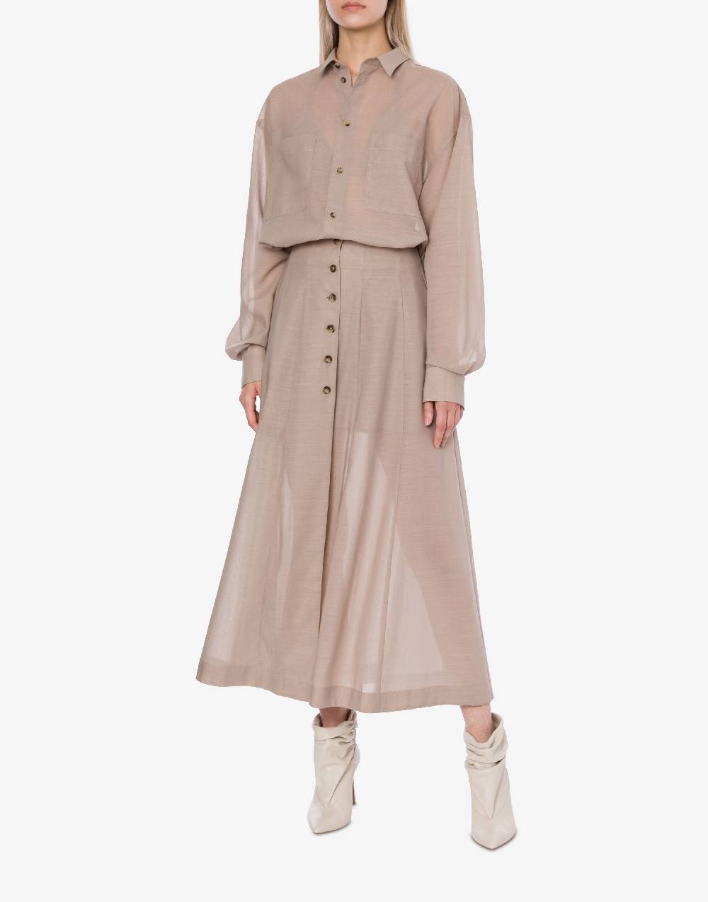 Philosophy Di Lorenzo Serafini Camicia oversize in voile di lana 2025