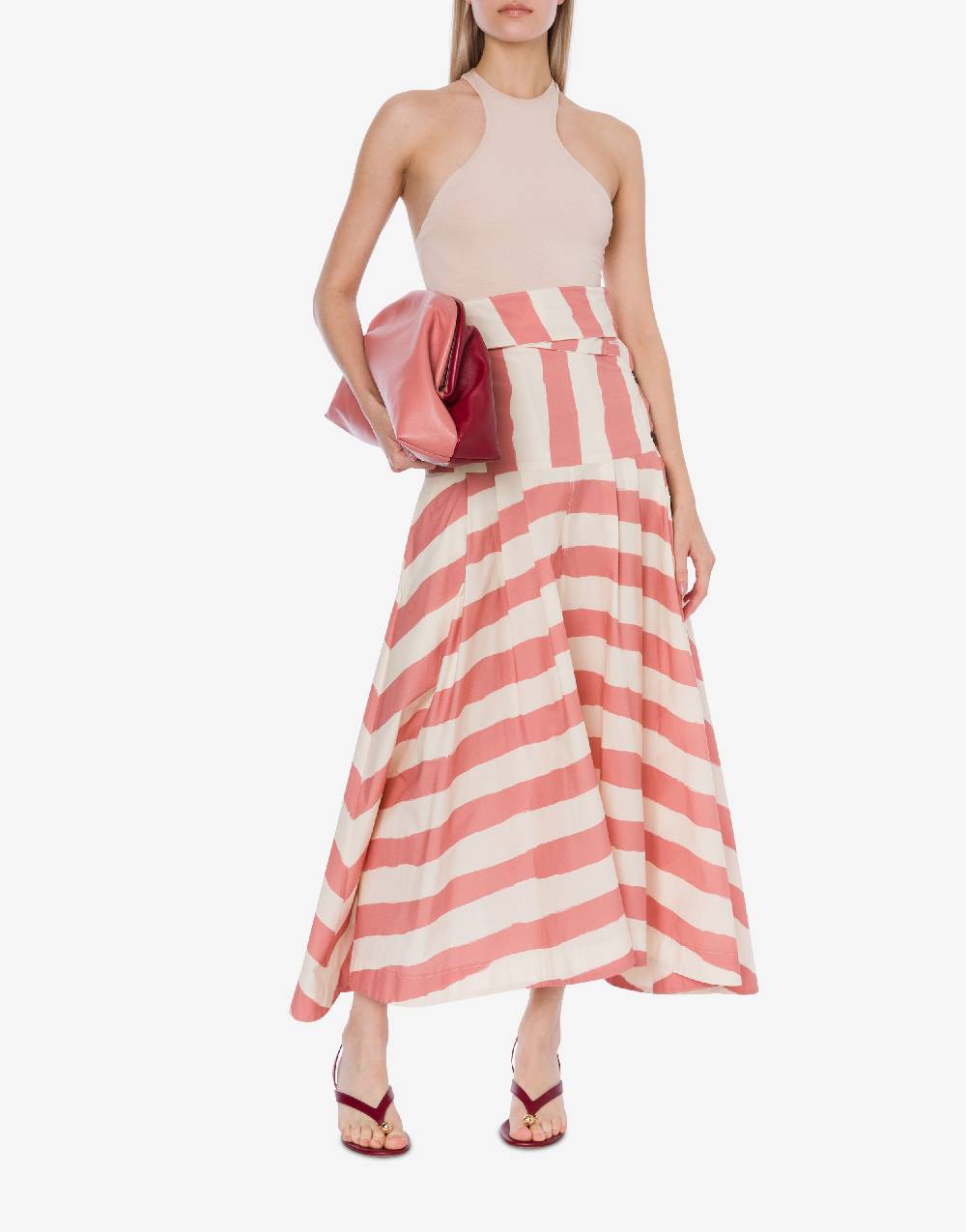 Philosophy Di Lorenzo Serafini Gonna a righe in cotone stretch Pezzi Unici