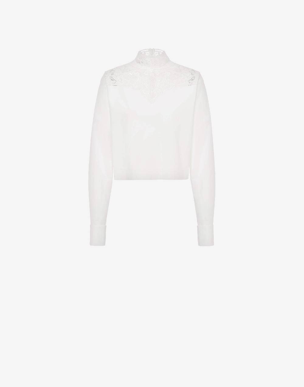 Philosophy Di Lorenzo Serafini Camicia crop in popeline con ricamo Negozi Online