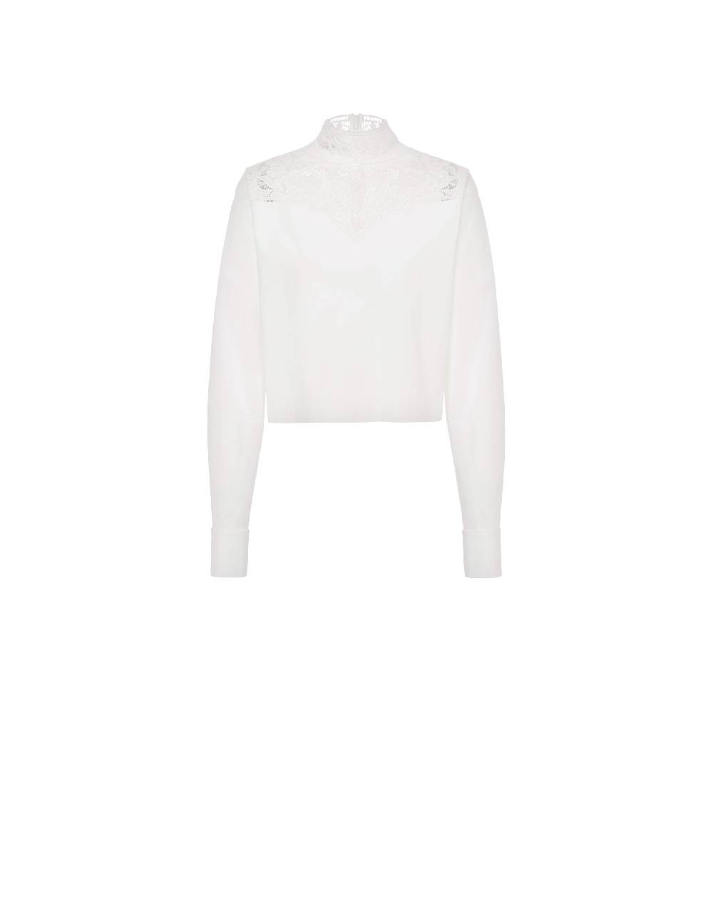 Philosophy Di Lorenzo Serafini Camicia crop in popeline con ricamo Negozi Online