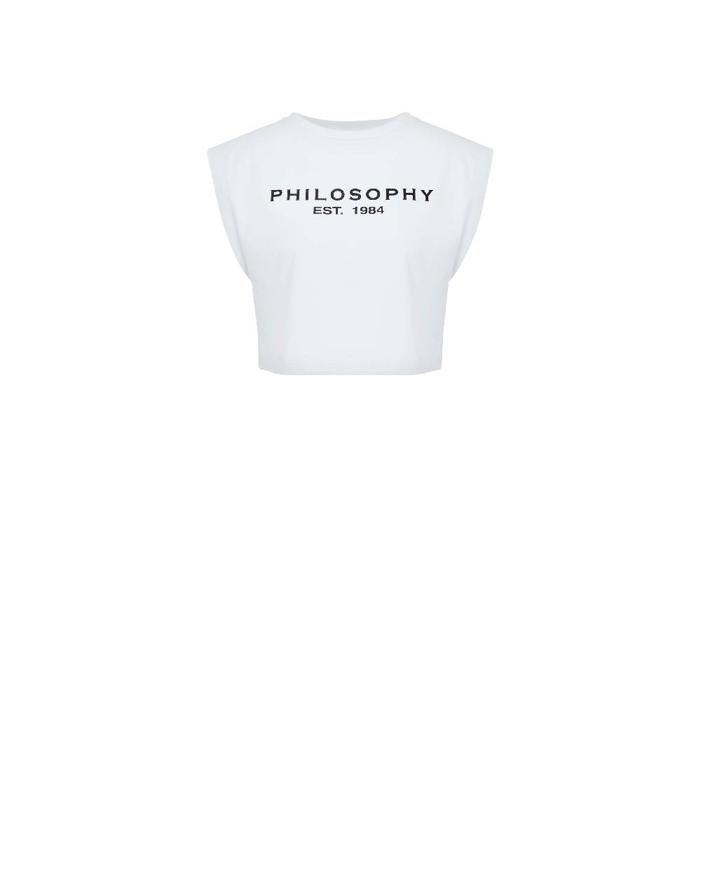 Philosophy Di Lorenzo Serafini Top crop in jersey con logo Fino Al -60%