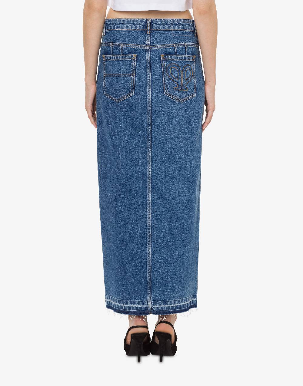Philosophy Di Lorenzo Serafini Gonna in denim con spacco Sconto