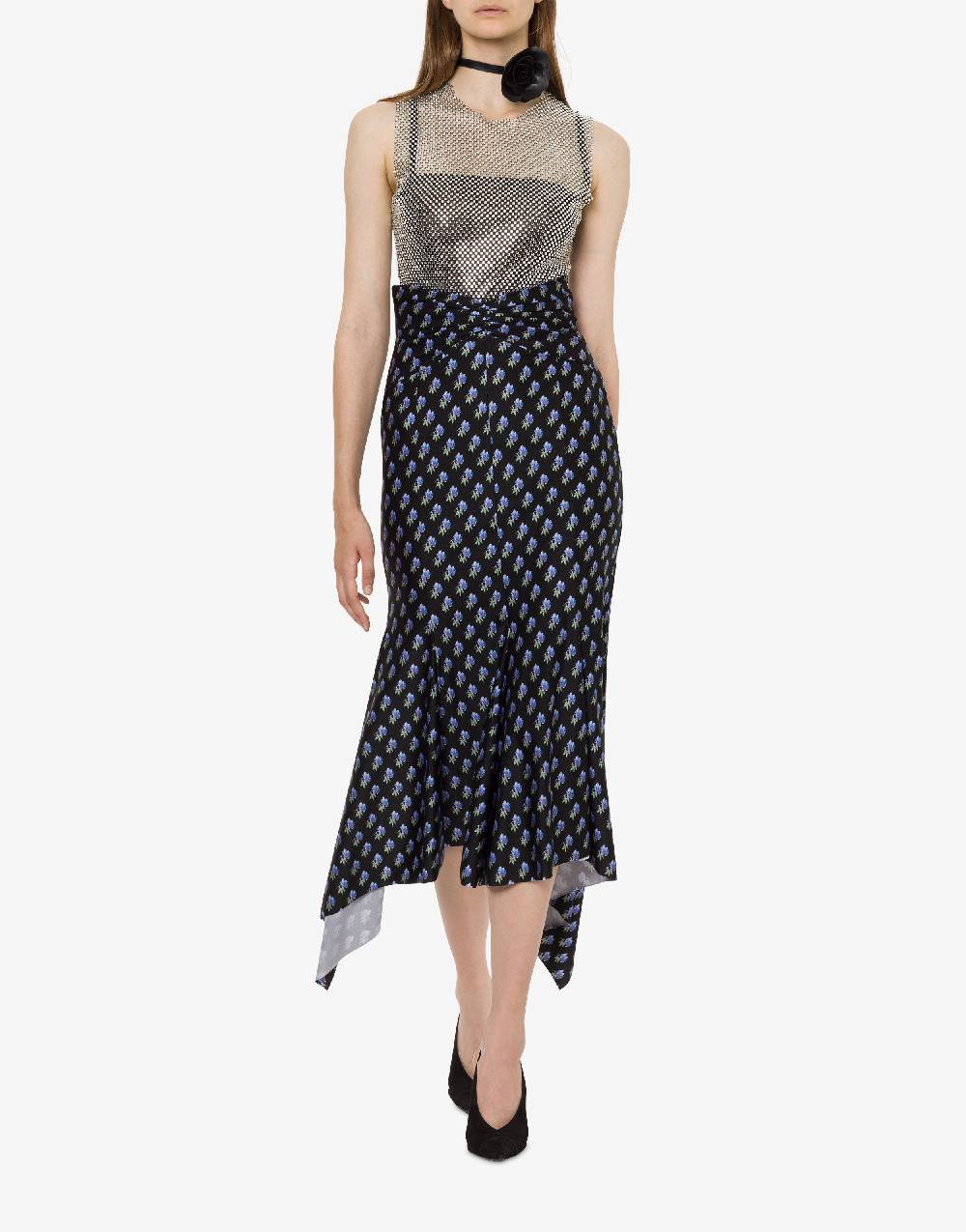 Philosophy Di Lorenzo Serafini Gonna in lycra con micro stampa fiori In Vendita