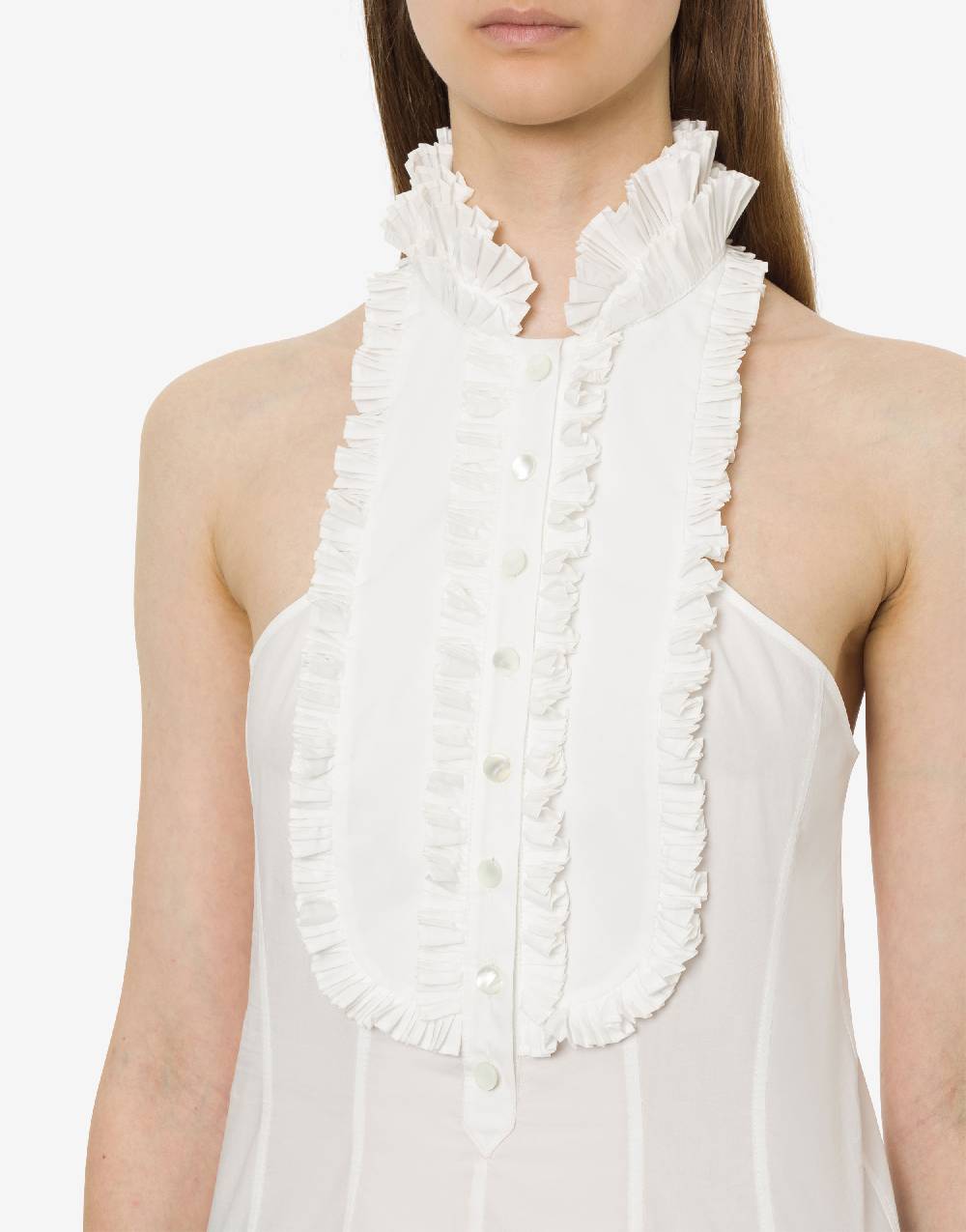 Philosophy Di Lorenzo Serafini Top in popeline con plastron Vendita Economica