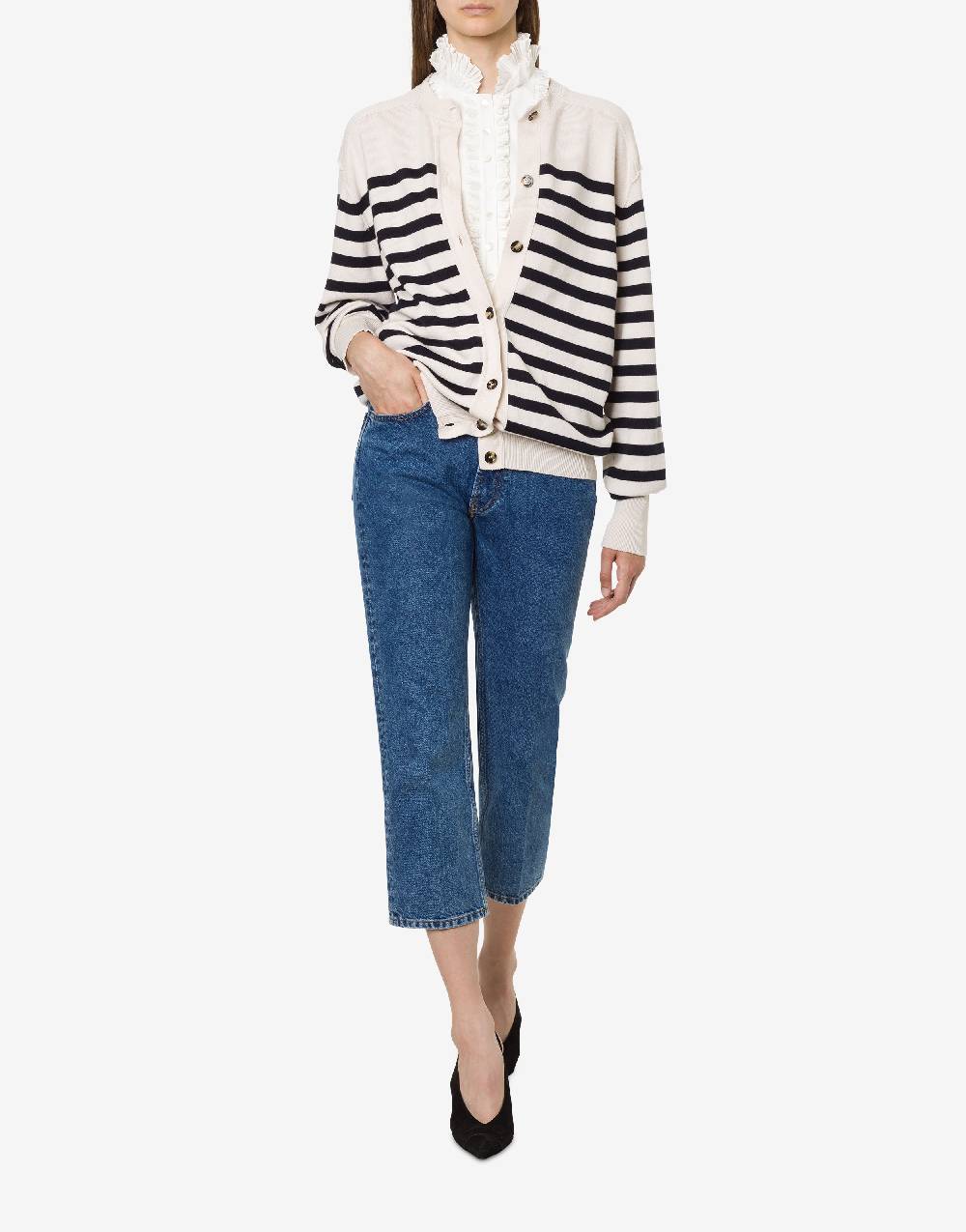 Philosophy Di Lorenzo Serafini Top in popeline con plastron Vendita Economica