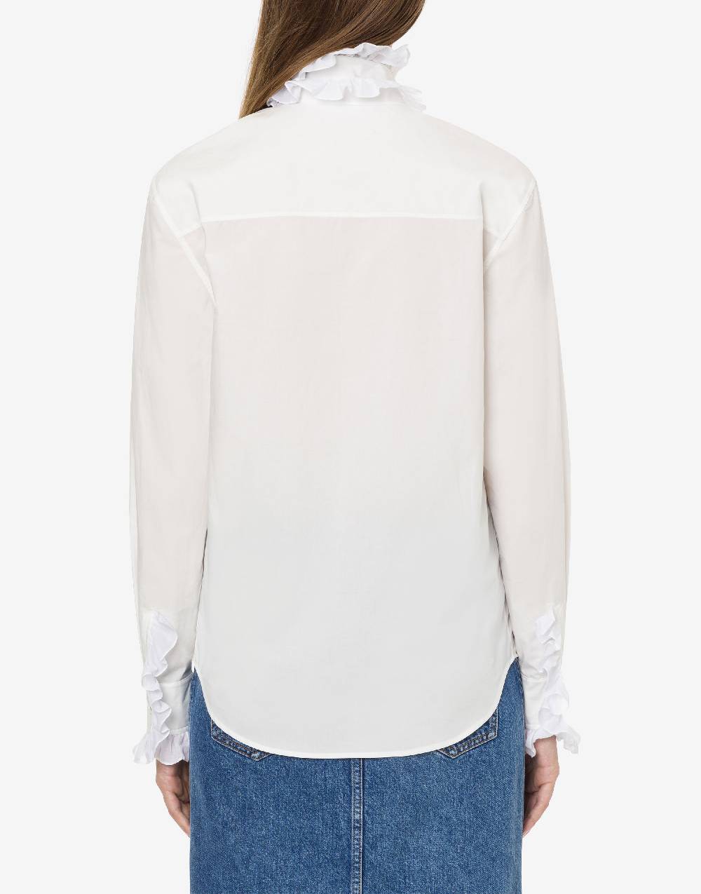 Philosophy Di Lorenzo Serafini Camicia in popeline con ruches Saldi Di Fabbrica