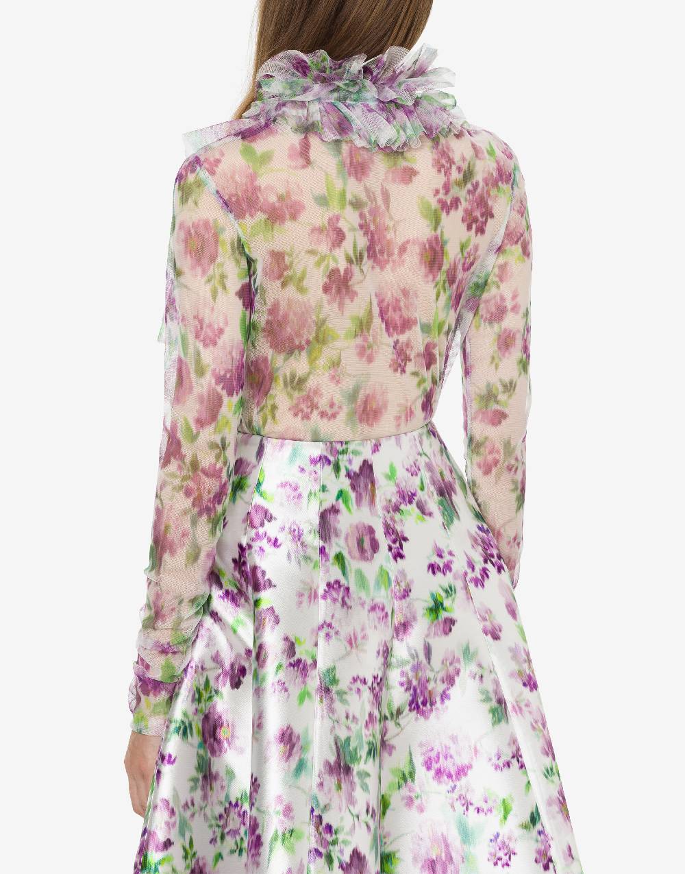 Philosophy Di Lorenzo Serafini Blusa in tulle con stampa fiori Negozio