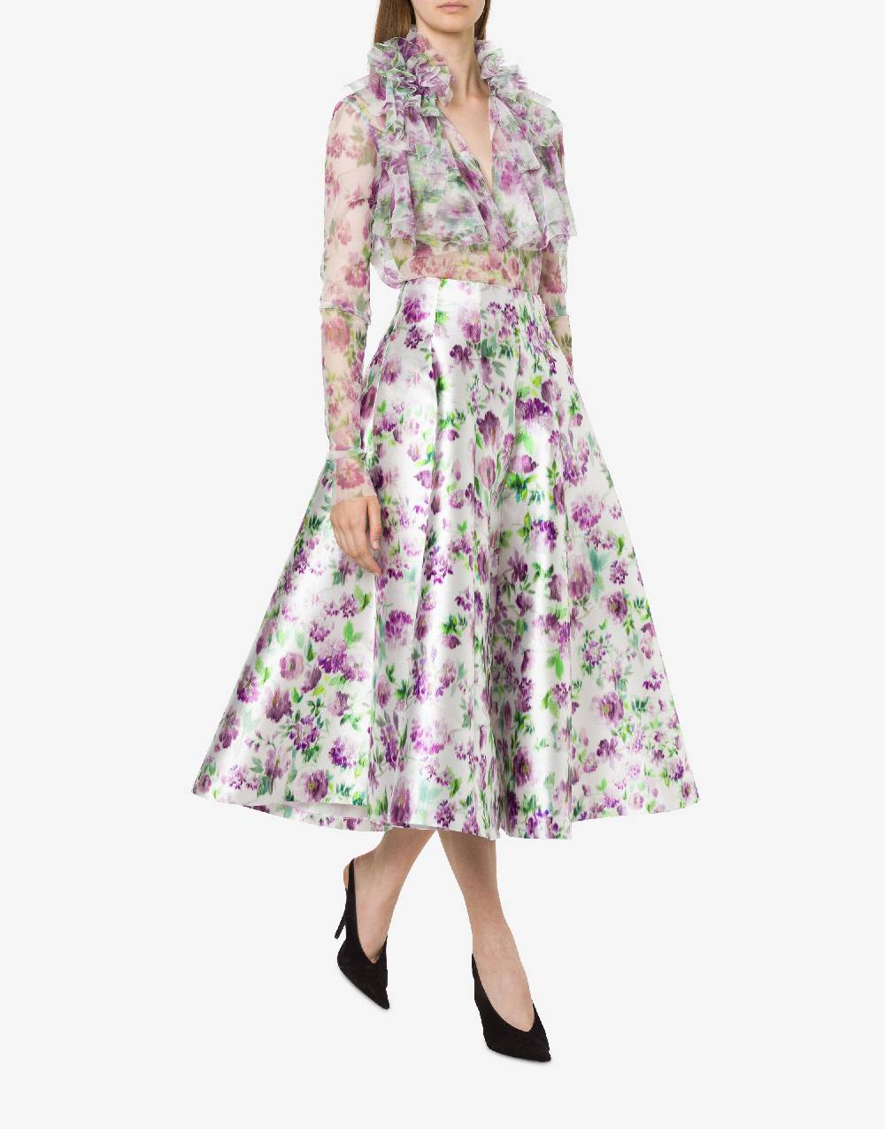 Philosophy Di Lorenzo Serafini Blusa in tulle con stampa fiori Negozio