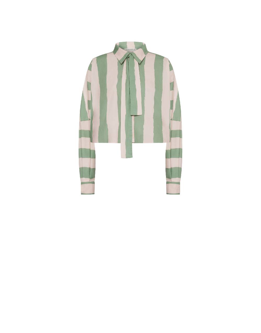 Philosophy Di Lorenzo Serafini Camicia crop a righe in cotone stretch Shopping Online