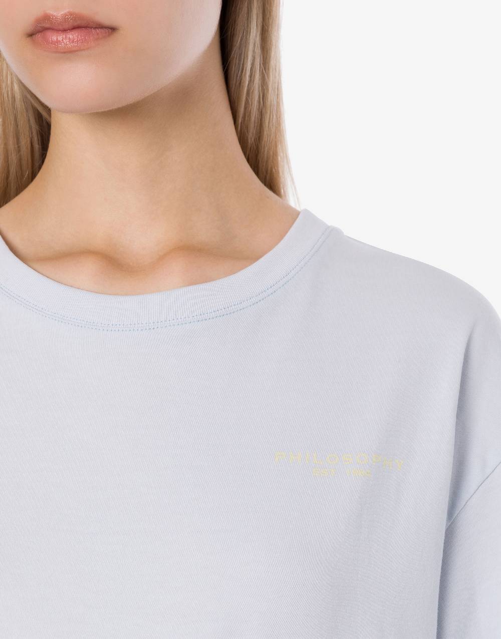 Philosophy Di Lorenzo Serafini T-shirt crop in jersey con logo Online