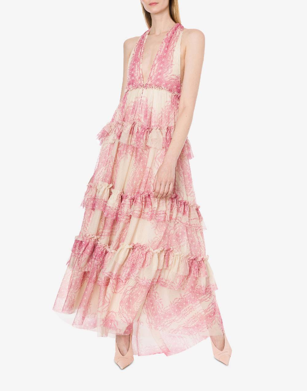 Philosophy Di Lorenzo Serafini Abito a balze in tulle stampato Hotsell