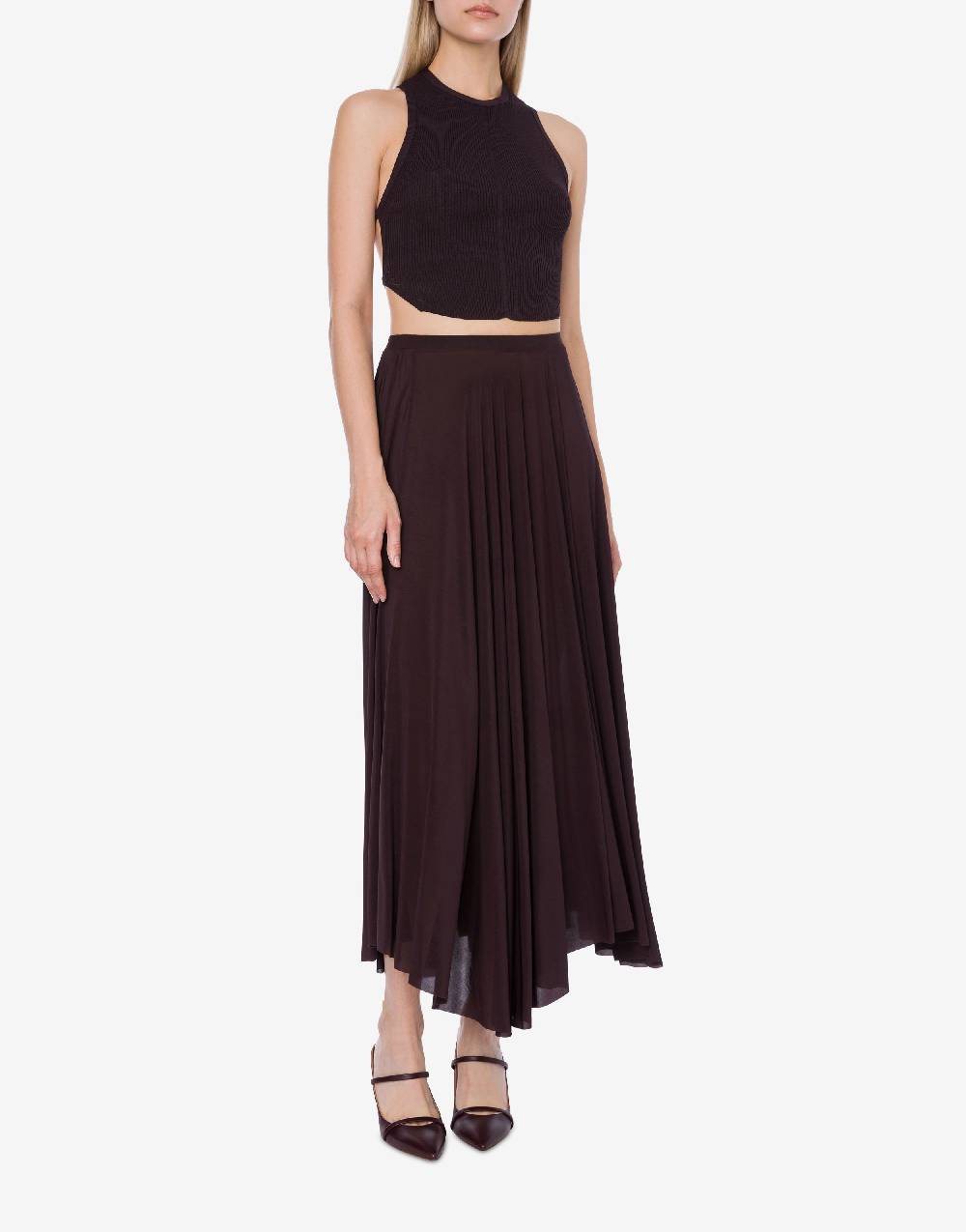 Philosophy Di Lorenzo Serafini Top crop a costine stretch con piercing Nuovo