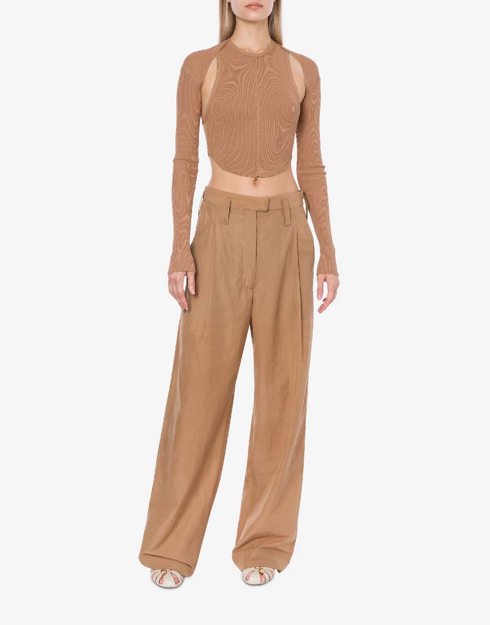 Philosophy Di Lorenzo Serafini Top crop a costine stretch con piercing Qualità
