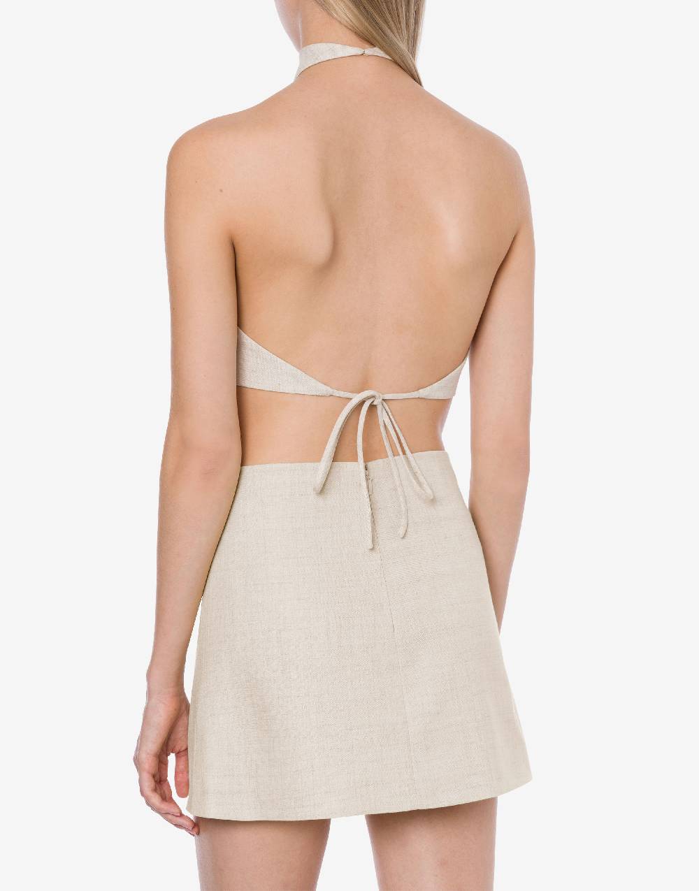 Philosophy Di Lorenzo Serafini Crop top in tela di misto lino Promozione