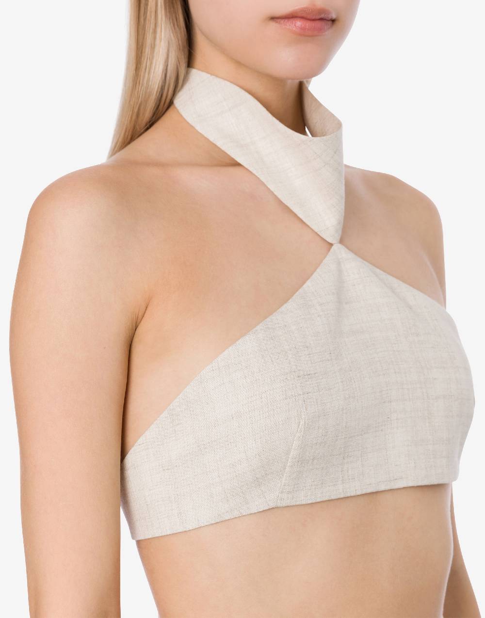 Philosophy Di Lorenzo Serafini Crop top in tela di misto lino Promozione