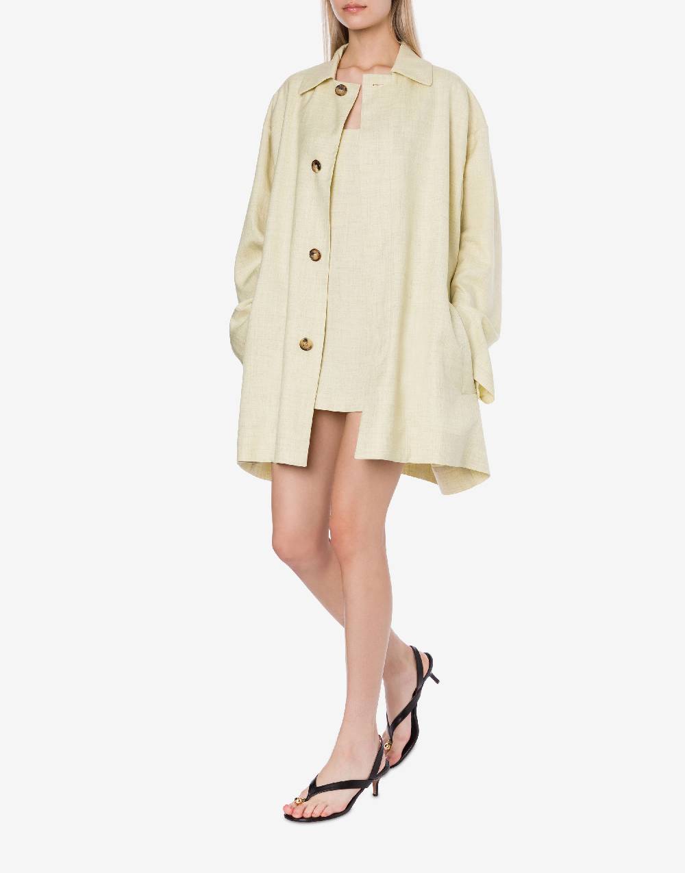 Philosophy Di Lorenzo Serafini Cappotto leggero in tela di misto lino Fino Al -60%