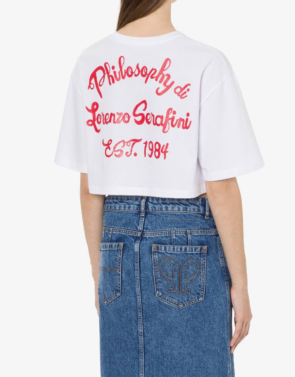 Philosophy Di Lorenzo Serafini T-shirt cropped con stampa logo Sconto