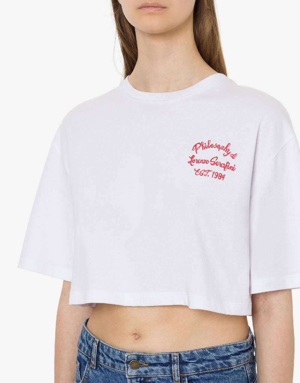 Philosophy Di Lorenzo Serafini T-shirt cropped con stampa logo Sconto