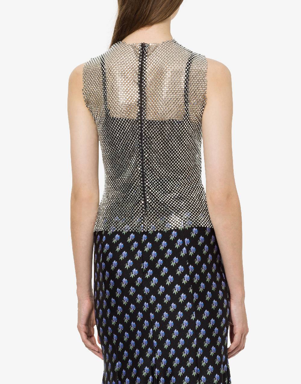Philosophy Di Lorenzo Serafini Crop top in rete con strass In Vendita