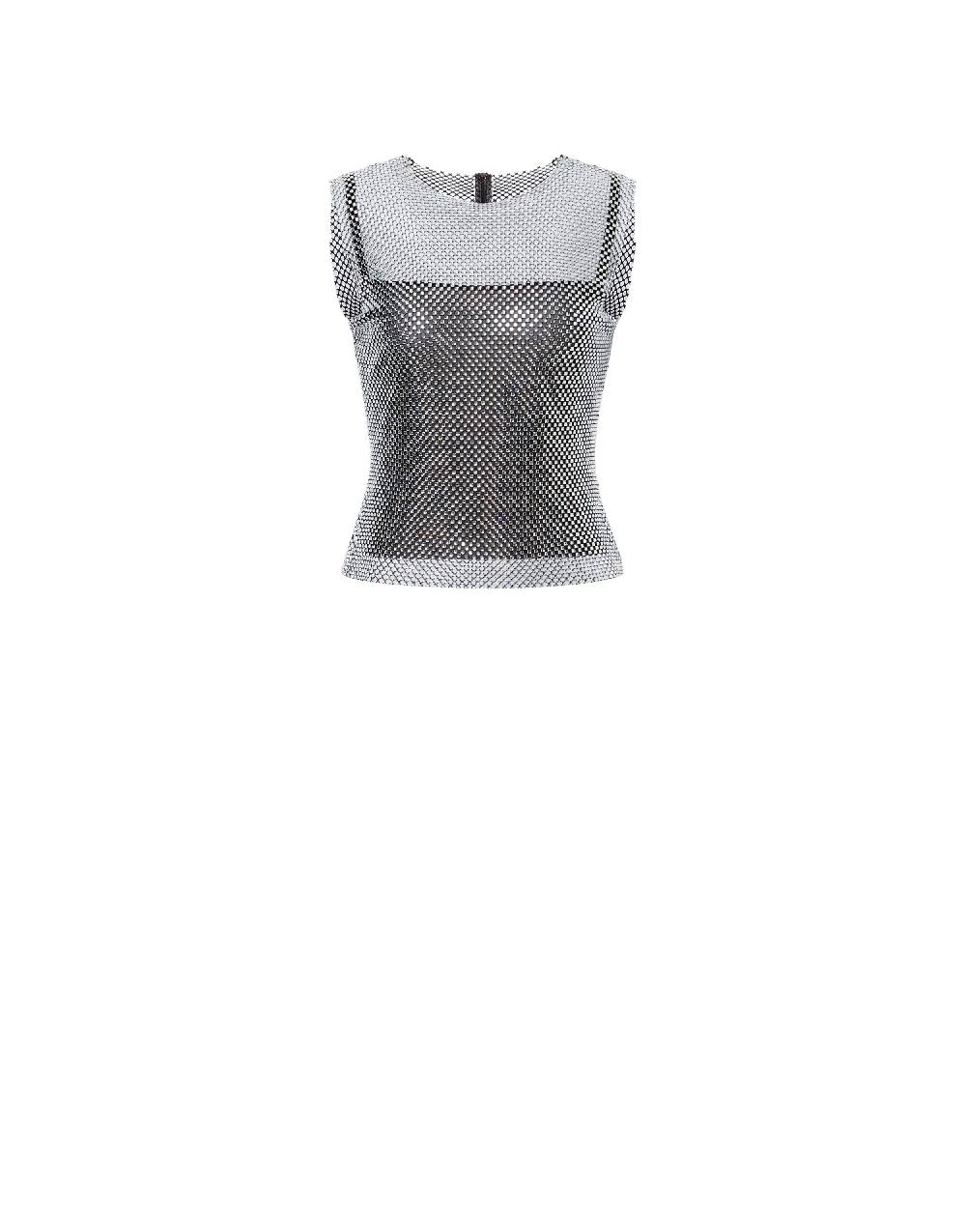 Philosophy Di Lorenzo Serafini Crop top in rete con strass In Vendita