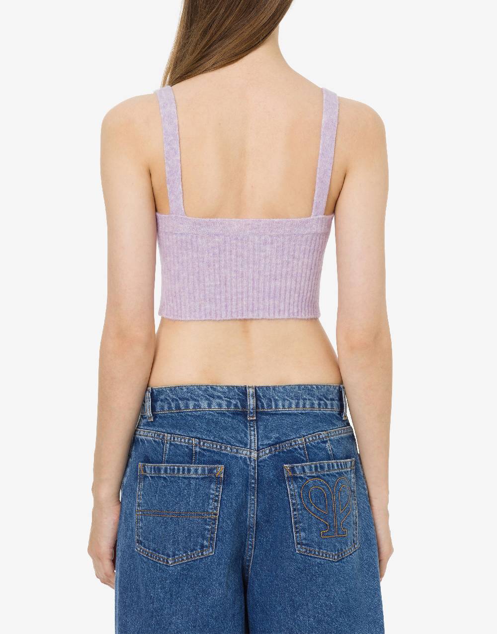 Philosophy Di Lorenzo Serafini Crop top in baby alpaca e lana Doppia P Saldi